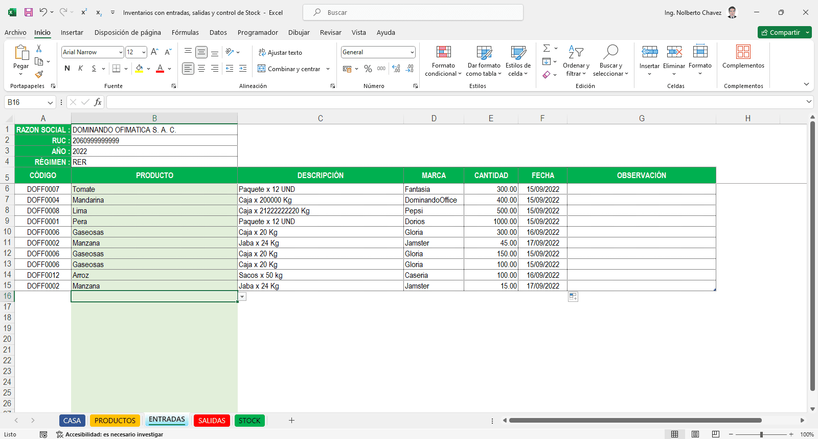 Inventarios con entradas, salidas y control de Stock - Imagen 4