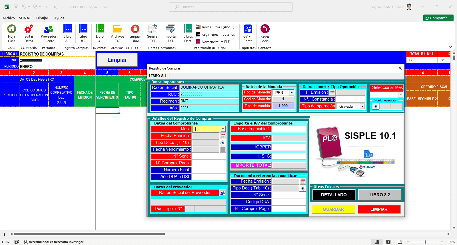 SISPLE 10.1 - Sistema PLE SUNAT de libros electrónico - Imagen 5