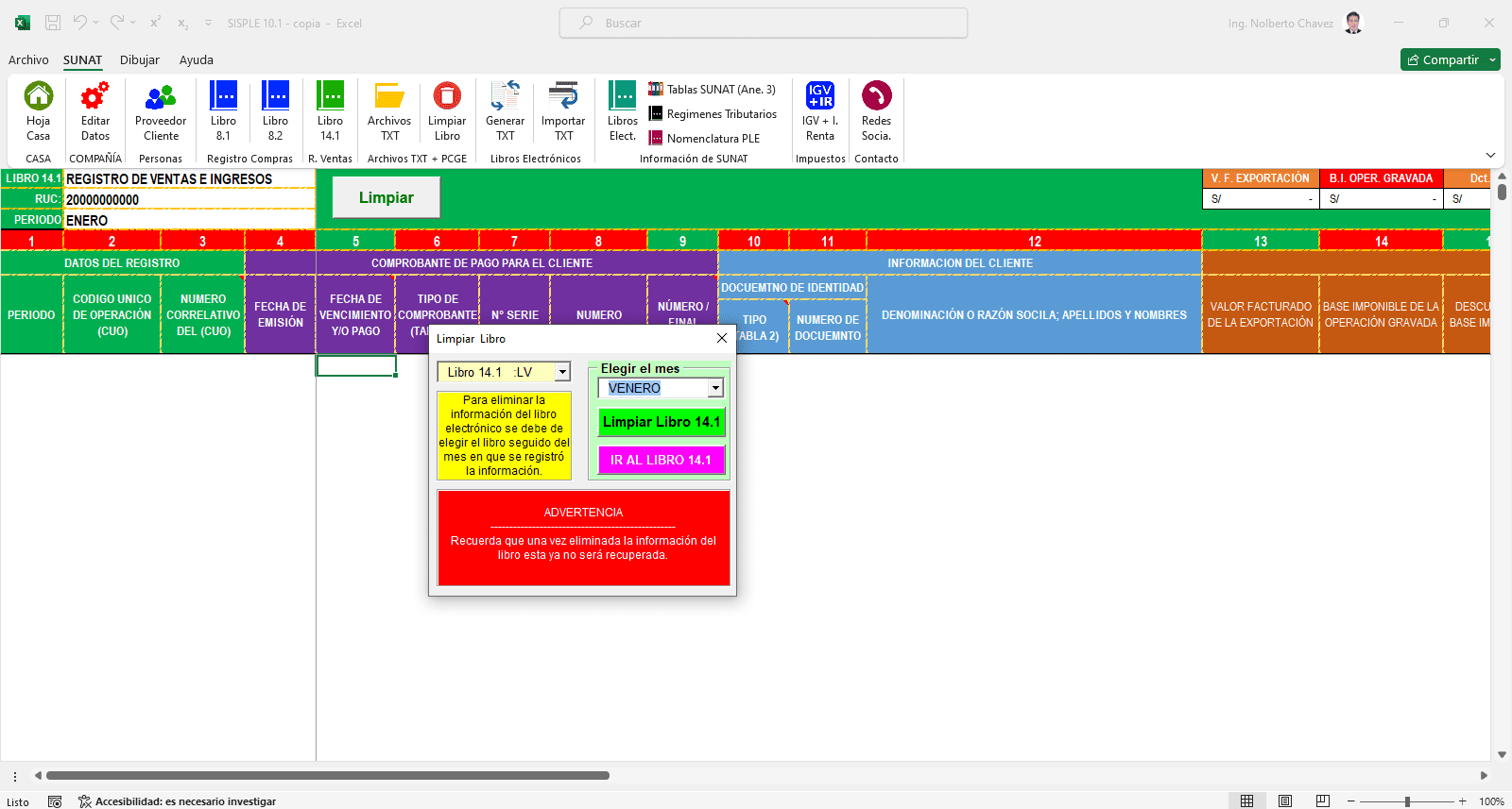 SISPLE 10.1 - Sistema PLE SUNAT de libros electrónico - Imagen 7