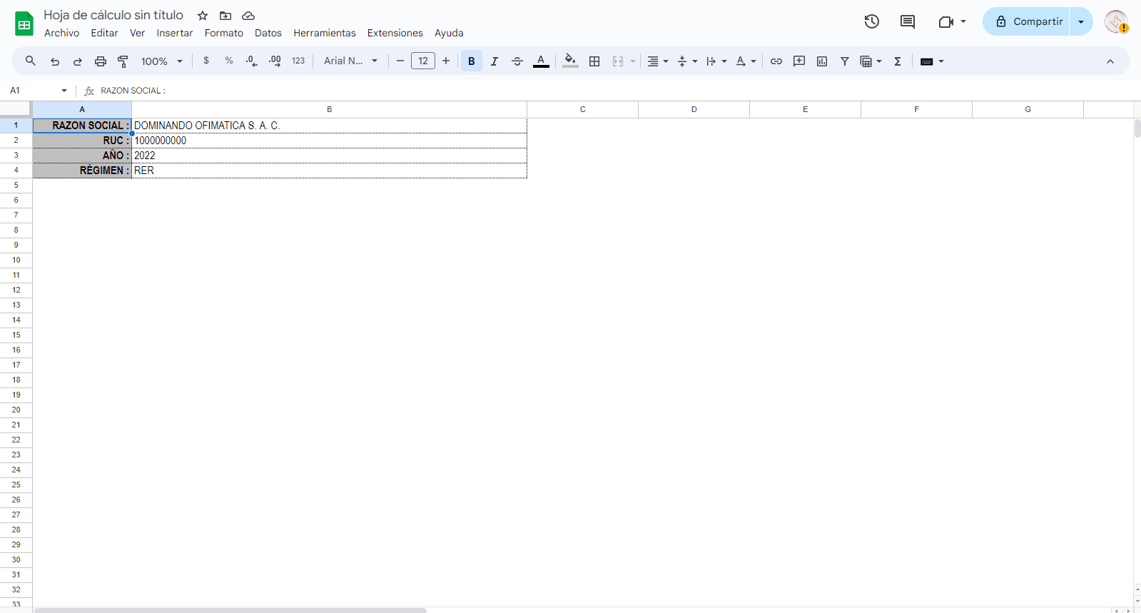 Inventario con entradas salidas y control de stock en Google Sheets - Imagen 4