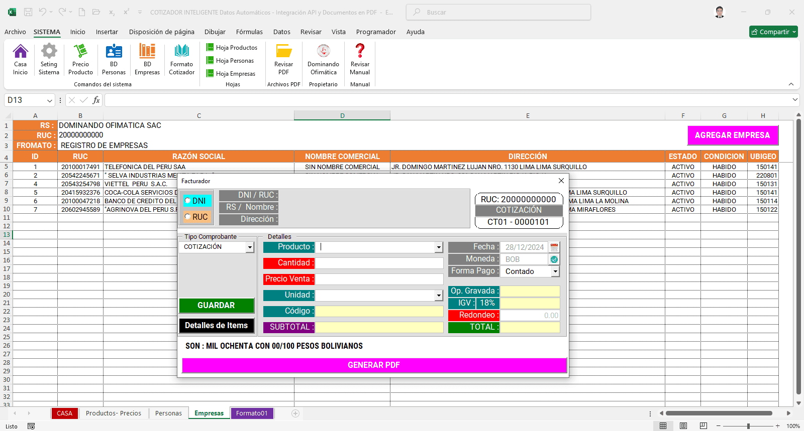 COTIZADOR INTELIGENTE con Integración API y Documentos en PDF - Imagen 7